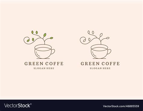 Green coffee Royalty Free Vector Image - VectorStock