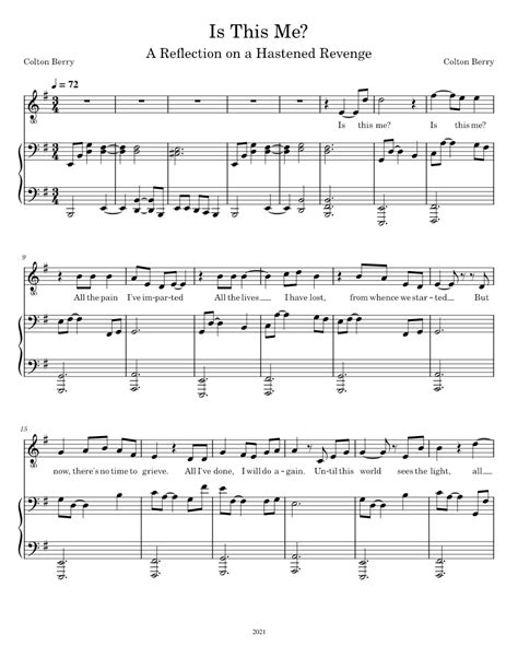 Is This Me Sheet music for Synthesizer, Brass group (Piano-Voice) | Musescore.com