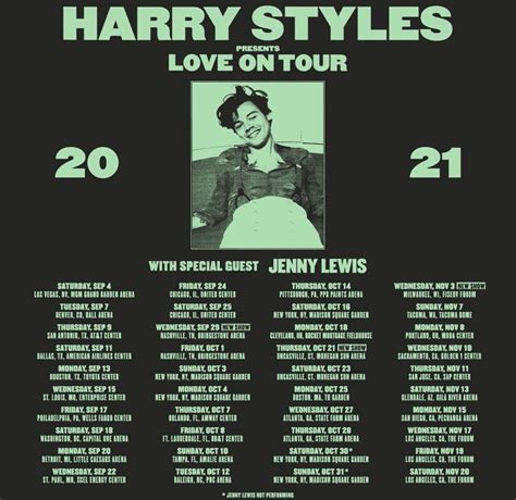 Harry Styles Love On Tour 2021 Comemmorative Tickets | Etsy