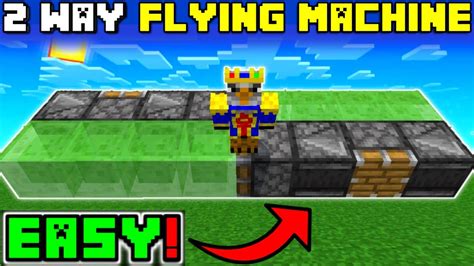 🦅 Minecraft Bedrock 1.19 | EASY 2 WAY FLYING MACHINE TUTORIAL! - YouTube