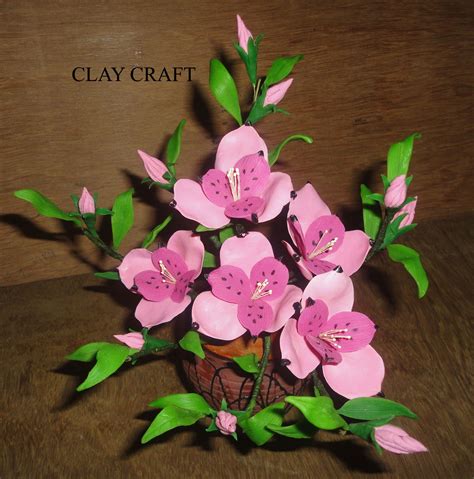 clay flowers and figurines: AIR DRY CLAY FLOWERS