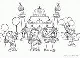 Coloring Page Islamic  Home sketch template
