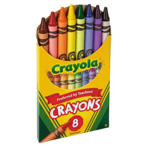 Crayola 520008 Classic 8-Count Assorted Crayon Tuck Box