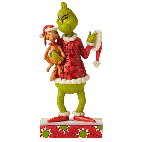 The Grinch by Jim Shore Grinch with Max Under His Arm Figurine 19.5cm ...