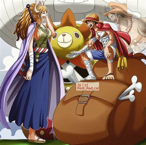 Luffy le pide a Yamato unirse a su tripulación - One Piece | Эскизы ...