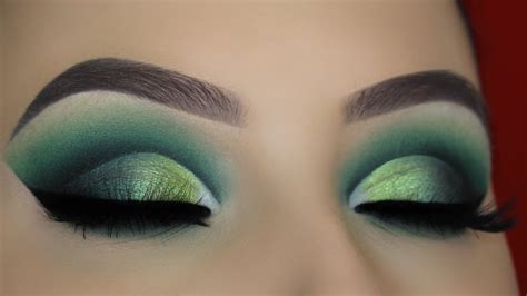 Green Smokey Cut Crease Makeup Tutorial - YouTube