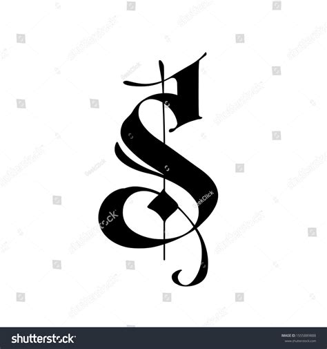 Letter S Gothic Style Vector Alphabet Stock Vector (Royalty Free) 1555889888 | Shutterstock