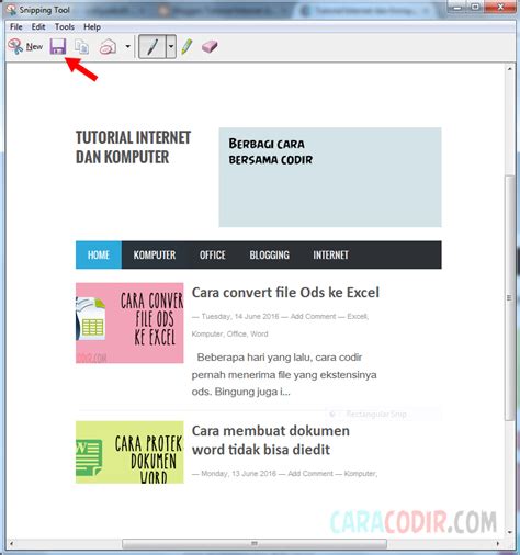 Cara screenshot menggunakan Snipping Tool - TUTORIAL KOMPUTER DAN INTERNET