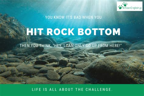 Hit rock bottom の意味 | 使い方 | ArtisanEnglish.jp | 英会話