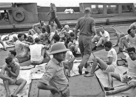 USS Indianapolis - Survivors on the USS Bassett - Sitting on deck (7) photo - Steve Butler ...