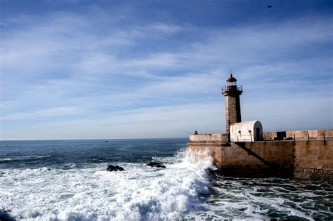 Lighthouse near Porto, Portugal - | Lighthouse, Beautiful lighthouse, Places around the world