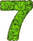 Number Seven Green Transparent PNG Image | Gallery Yopriceville - High ...