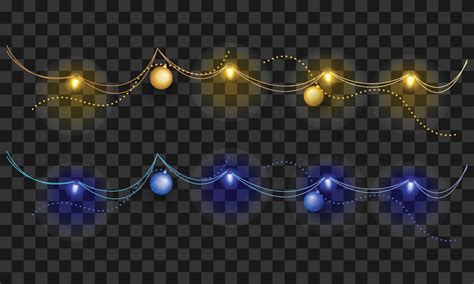 Vector realistic christmas lights and balls collection 27611329 Vector ...