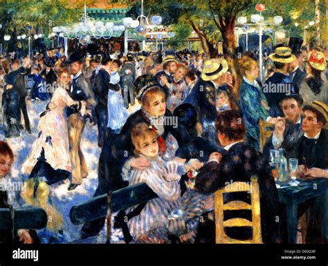 Dance at le Moulin de la Galette - by Pierre-Auguste Renoir, 1876 Stock ...