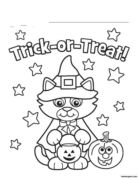 Free Happy Halloween Coloring Pages - Coloring Home