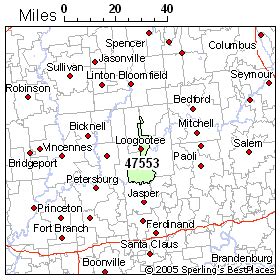 Zip 47553 (Loogootee, IN) Rankings