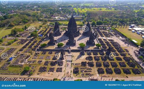 Aerial View of Beautiful Landscape Prambanan Temple at Daylight in Yogyakarta, Indonesia Stock ...