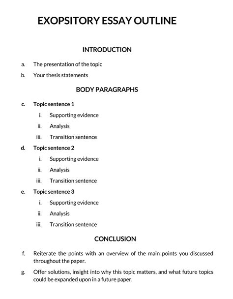 Summary Outline Template