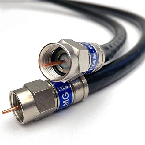 2ft QUAD SHIELD SOLID COPPER 3GHZ RG-6 Coaxial Cable 75 Ohm DIRECTV ...