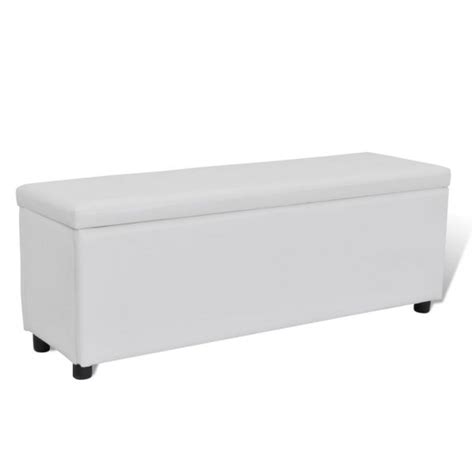 Storage Bench White Medium Size - Patio Furnishings