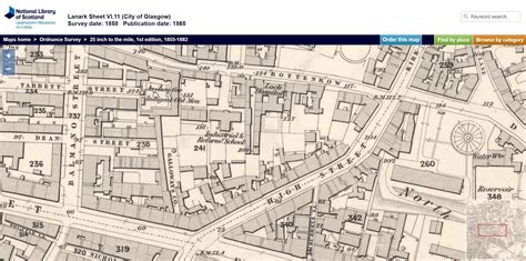 Ordnance Survey Map, Glasgow, Scotland, 1858 -- What do the numbers ...