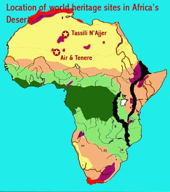 Africa Physical Map Deserts