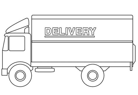 Printable Delivery Truck Coloring Page - Free Printable Coloring Pages ...