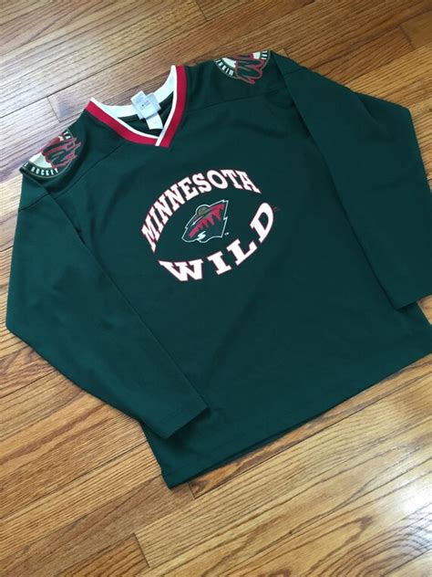 Vintage NHL Minnesota Wild Hockey Jersey Size Youth L 14/16