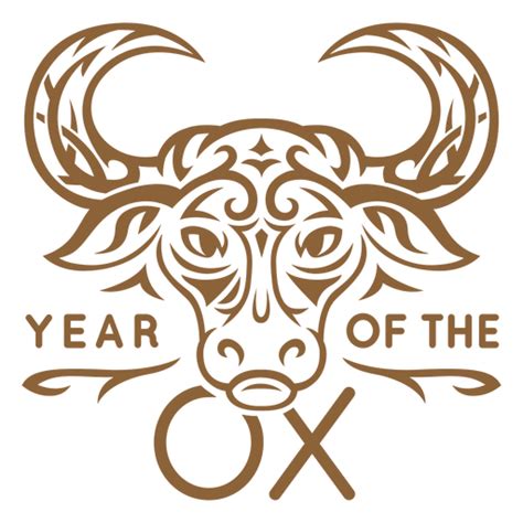 Year of the ox badge - Transparent PNG & SVG vector file