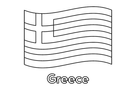 Greece Flag Coloring Page SVG Cut file by Creative Fabrica Crafts · Creative Fabrica