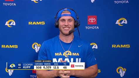 Los Angeles Rams wide receiver Cooper Kupp in-game interview during ...