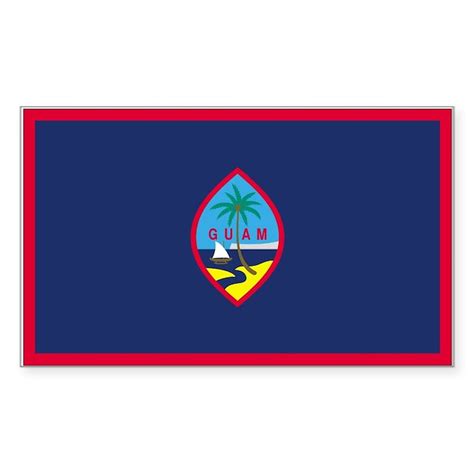 Guam Country Flag Rectangle Decal by intrepid_travel