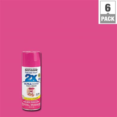 Rust-Oleum Painter's Touch 2X 12 oz. Berry Pink Gloss General Purpose Spray Paint (6-Pack ...