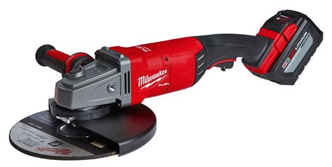 MILWAUKEE 9 in M18 FUEL™ Cordless Angle Grinder Kit, 18.0 V Voltage, 6,600 RPM No Load RPM ...