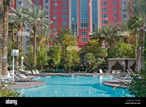 A pool at the Hilton Grand Vacations Club at the Flamingo in Las Vegas Stock Photo - Alamy