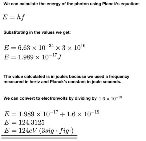 Electronvolts - The Science and Maths Zone