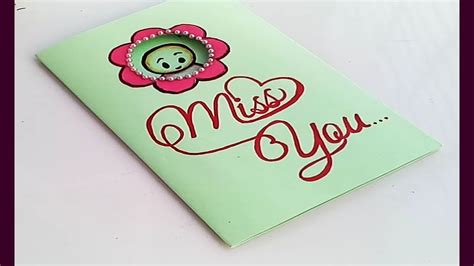 How to make miss you card/Handmade MISS YOU CARD idea...