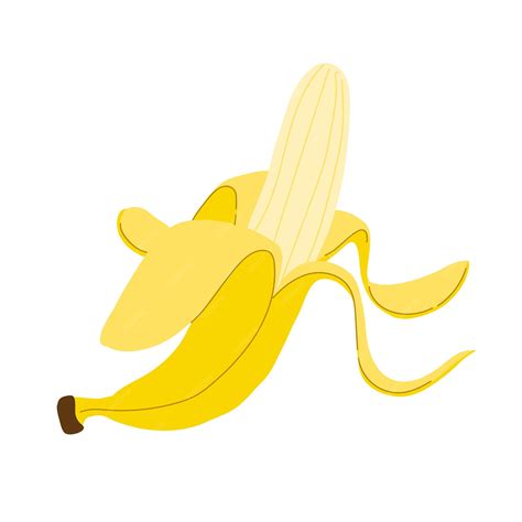 Banana Peel Clipart Transparent Background, Cartoon Hand Drawn - Clip ...