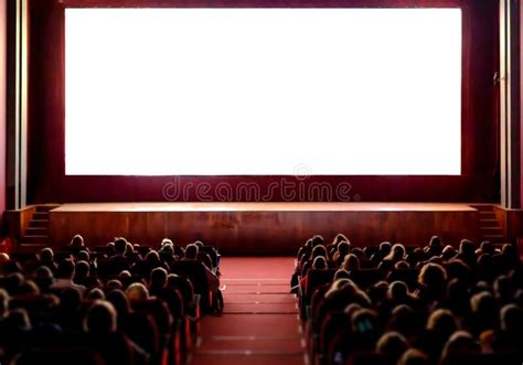 Cinema Screen with Red Curtains and Seats Stock Photo - Image of auditorium, drapes: 34205986