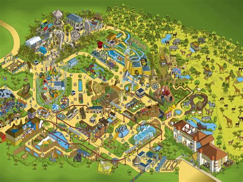 Chessington World of Adventures Theme Park Map by Rod Hunt on Dribbble