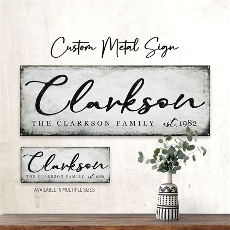 CUSTOM Rustic Farmhouse Design Metal Sign Wall Decor for Home and ...