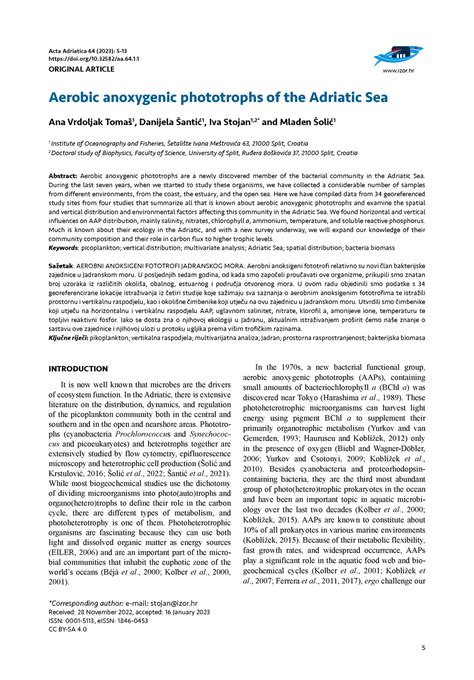 Group 2-Research Article - Acta Adriatica 64 (2023): 5- doi/10.32582/aa ...