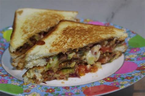 Mexican Sandwich Recipe - Refried Beans Sandwich Recipe