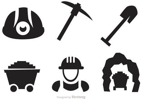 Set Of Mining Icons Vectors 89040 Vector Art at Vecteezy