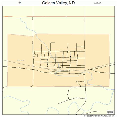 Golden Valley North Dakota Street Map 3831180