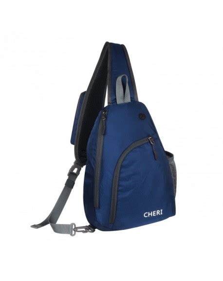 Sling Bag Waterproof Backpack Crossbody Bag for Men Women Hiking Travel - Darkblue - C0188S38LK9