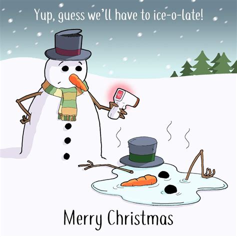 Twizler COVID Christmas Card with Snowmen Isolation – Funny Christmas ...