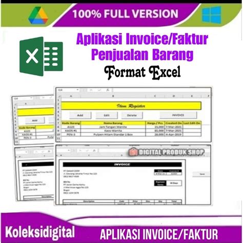 Jual Aplikasi Invoice/Faktur Penjualan Otomatis Excel | Shopee Indonesia