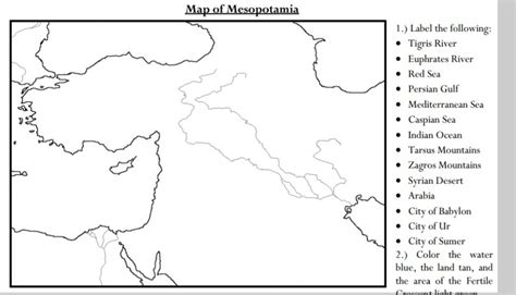 Geography Of Mesopotamia Worksheet