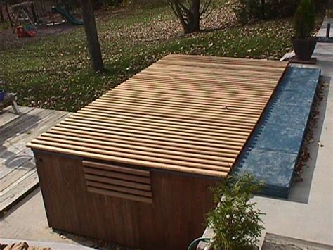 Shop Hot Tub Covers | Wooden Roll Covers For Hot Tubs | Hot tub cover, Hot tub backyard, Spa hot ...